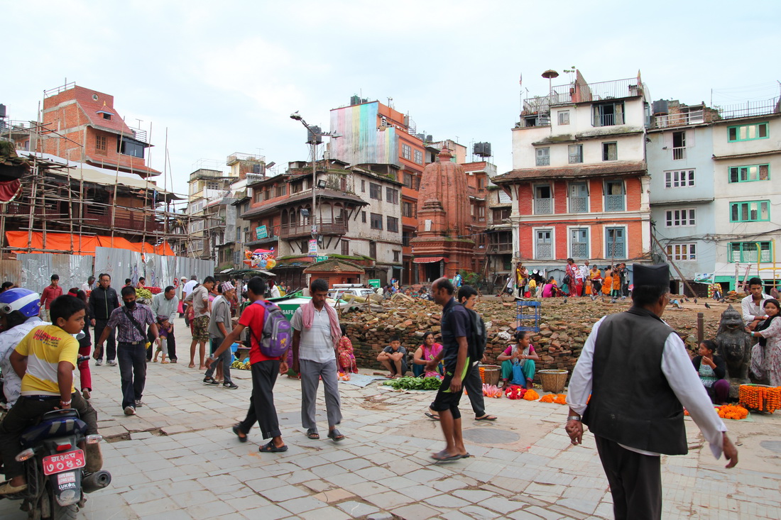 Kasthamandap after earthquake Kathmandu Durbar Square