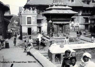 Dabalachi in Bhimsenthan south of Kathmandu Durbar Square Herzog and Higgins 1901AD Source: Kathmandu Valley Preservation Trust