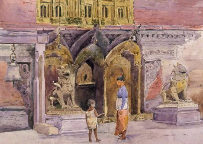 Gate to Bhairabnath temple complex at Taumadhi Square, Bhaktapur W. E. A. Armstrong, 1896AD. (now at Victoria & Albert Museum, London) [Cited- Shyamsunder Kawan]
