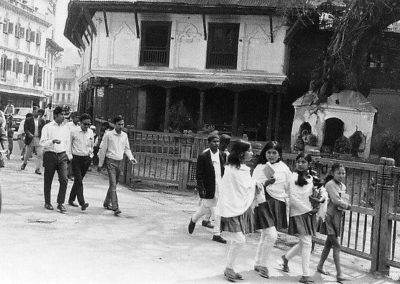 Makhan in mid 70ies, 
Girls of Kanti Iswori going to school