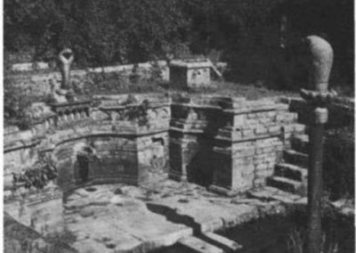 The Nag Pokhari chowk within Bhaktapur Durbar Square before maintenance in early 1970