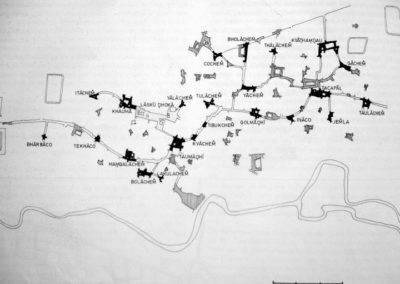 The main squares and chowks of Bhaktapur Source: A Germen Book — with Bhaktapur Durbar Square, Taumadi Square and Dattatraya Square.