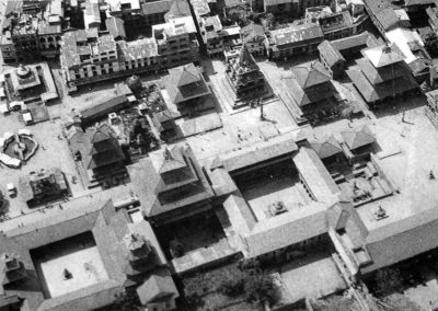 Aerial View of Patan Durbar Square in early 70ies Source: From the germen book Stadtraum und Ritual der newarischen Stadte im Kathmandu Tal